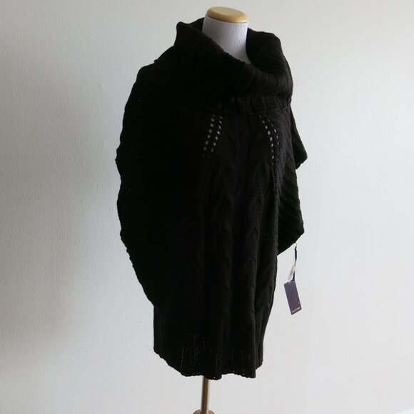 Dex Clothing Black Cowl Neck Knit Sweater - Size Medium - Picture 2 of 7